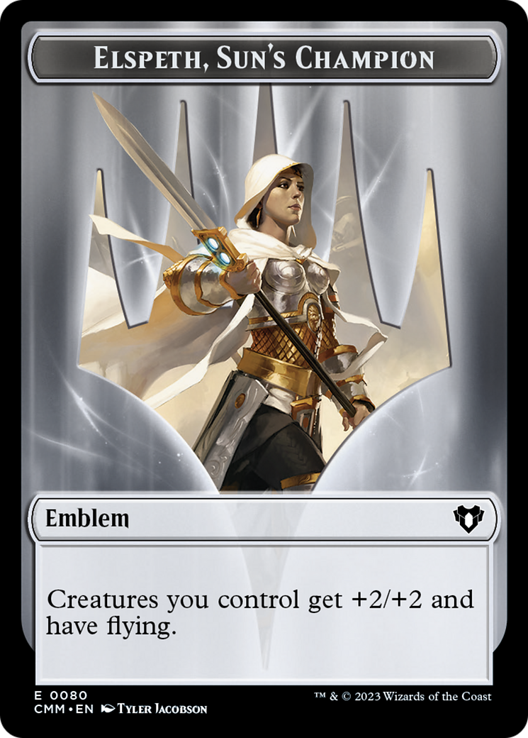 Elspeth, Sun's Champion Emblem // Copy (55) Double-Sided Token [Commander Masters Tokens] | Good Games North