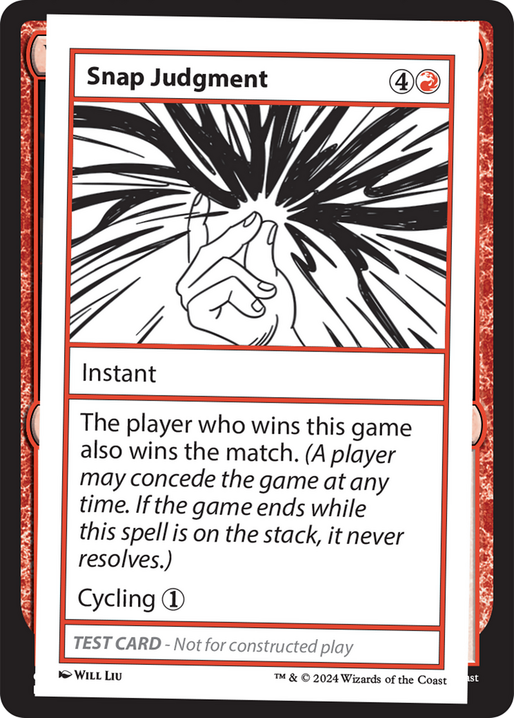 Snap Judgment [Mystery Booster 2 Playtest Cards] | Good Games North