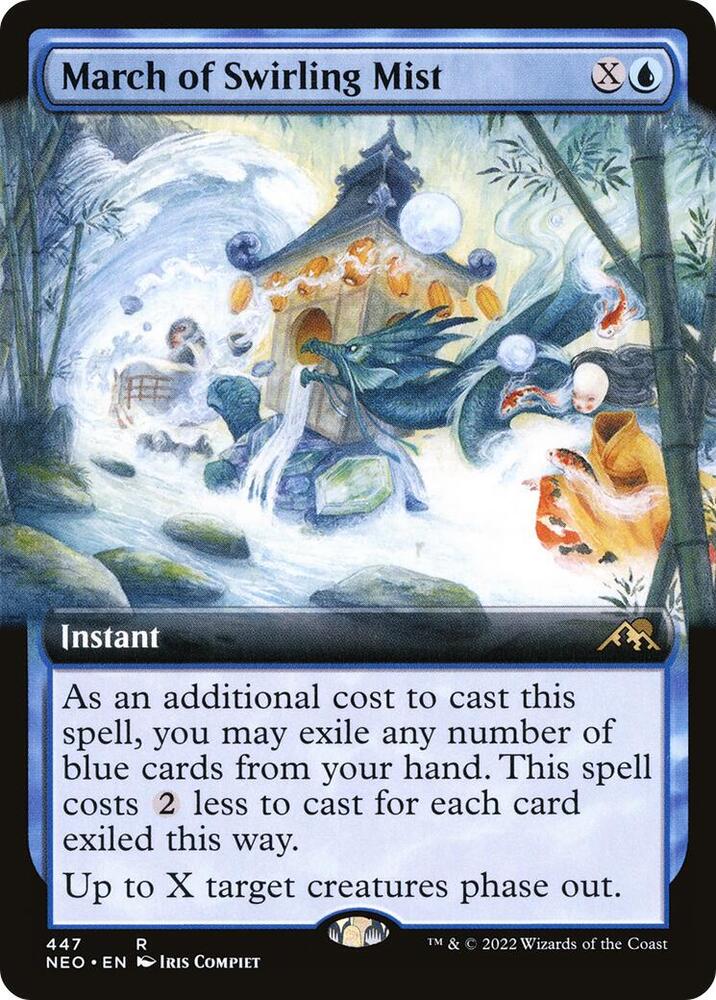 March of Swirling Mist 447 (Kamigawa: Neon Dynasty)  - Extended Art | Good Games North