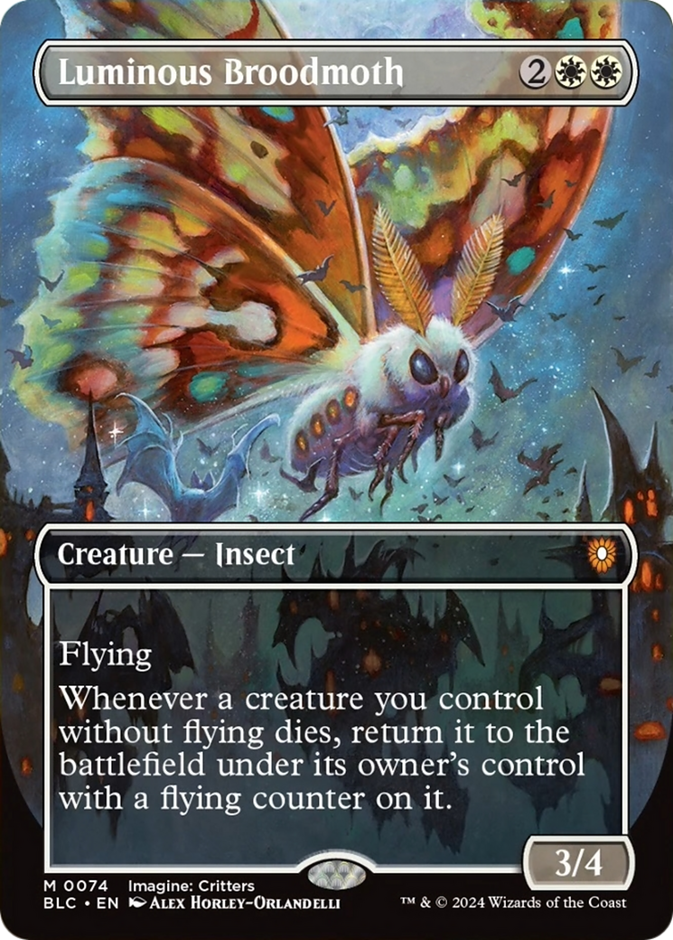 Luminous Broodmoth (Borderless) [Bloomburrow Commander] | Good Games North