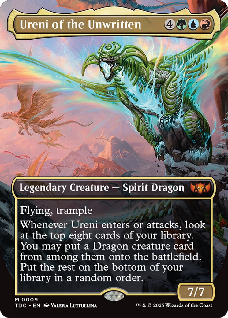 Ureni of the Unwritten (Borderless) [Tarkir: Dragonstorm Commander] | Good Games North
