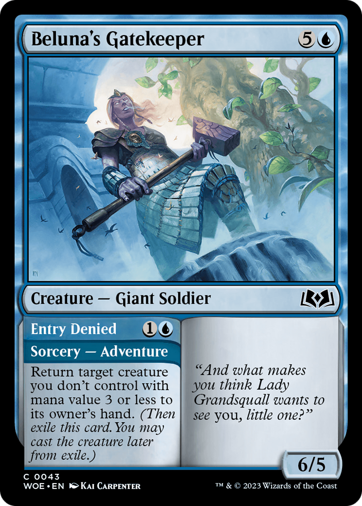 Beluna's Gatekeeper // Entry Denied [Wilds of Eldraine] | Good Games North