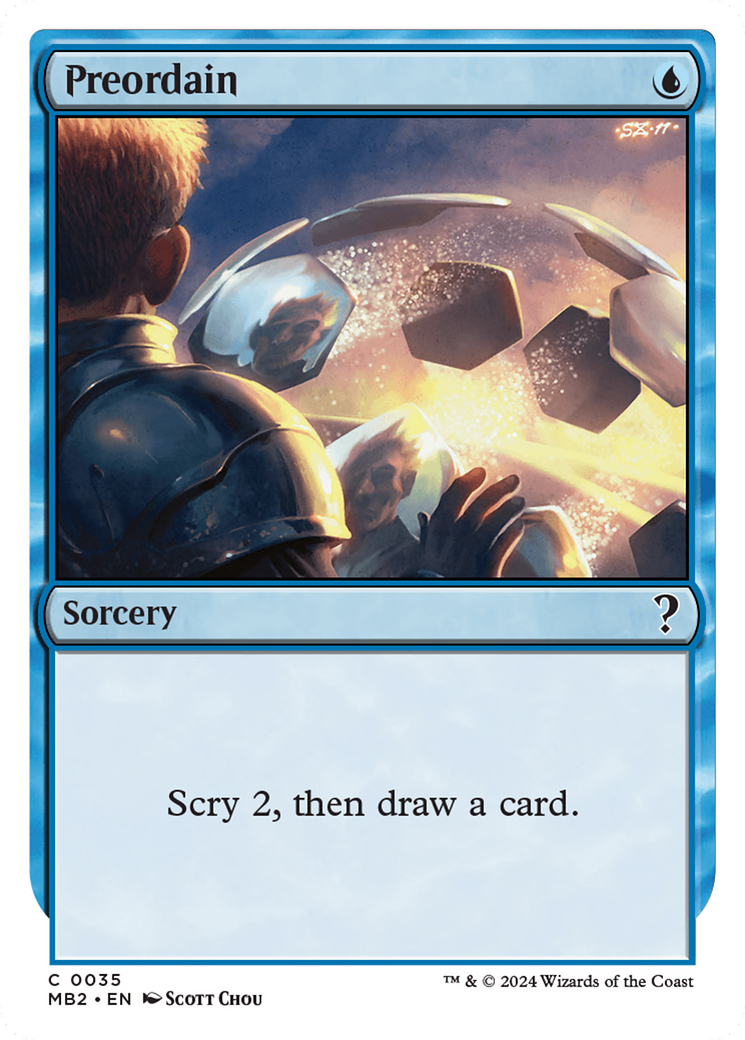Preordain (White Border) [Mystery Booster 2] | Good Games North