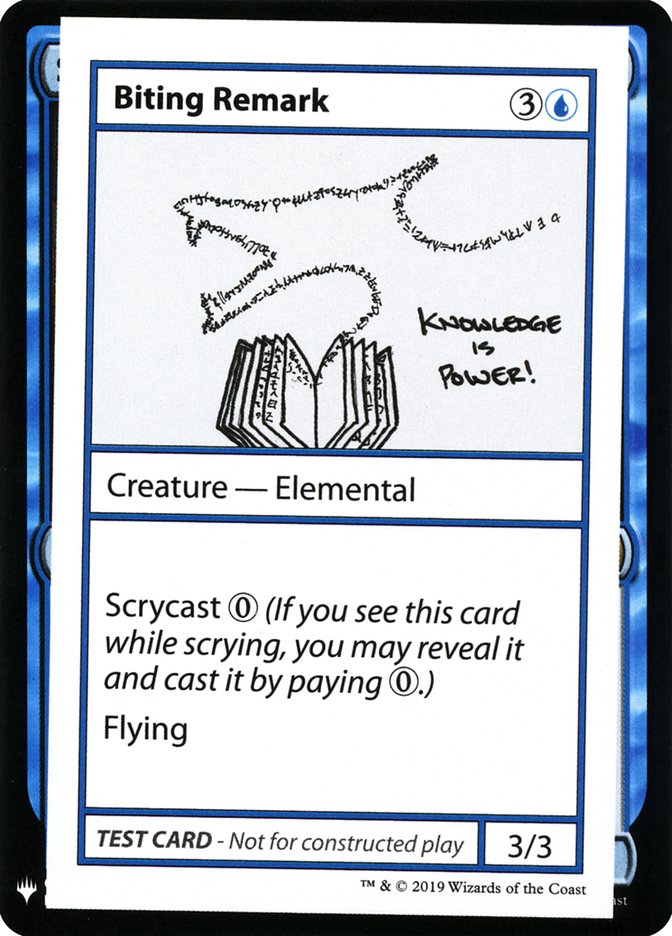 Biting Remark [Mystery Booster Playtest Cards] | Good Games North
