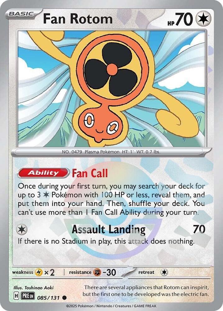 Fan Rotom (085/131) (Poke Ball Pattern) [Scarlet & Violet: Prismatic Evolutions] | Good Games North
