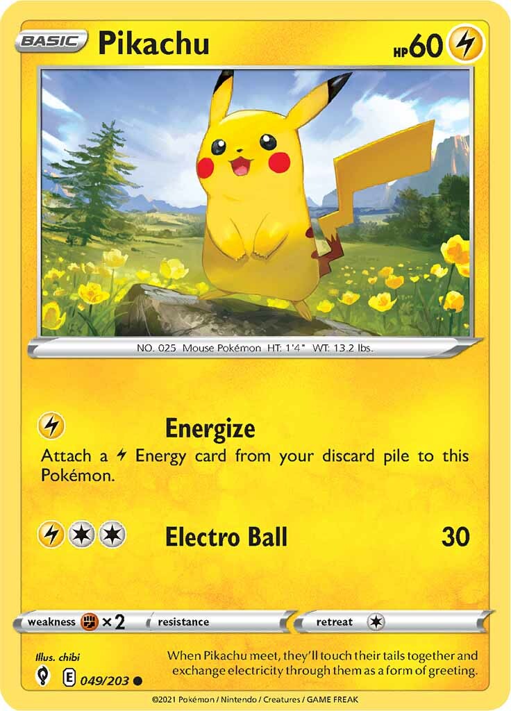 Pikachu (049/203) [Sword & Shield: Evolving Skies] | Good Games North