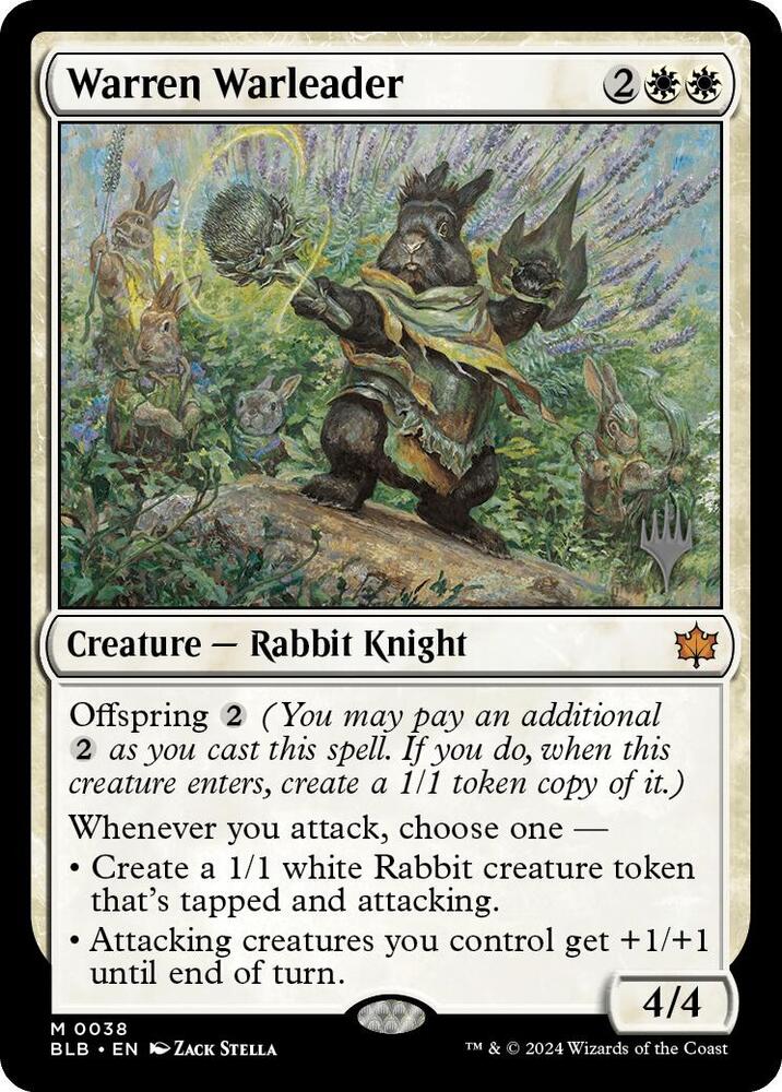 Warren Warleader (Promo Pack: Bloomburrow)  - Foil | Good Games North