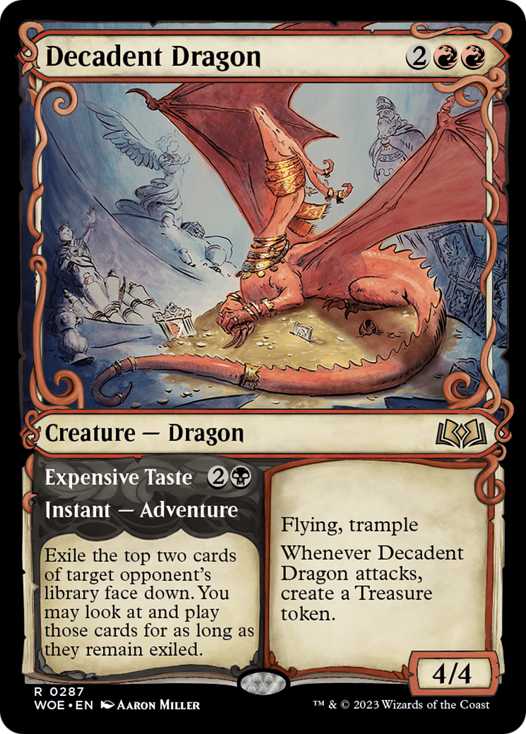 Decadent Dragon // Expensive Taste (Showcase) [Wilds of Eldraine] | Good Games North