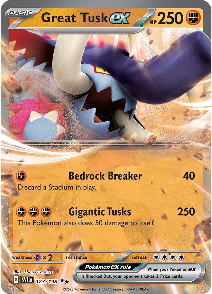 Great Tusk ex (123/198) [Scarlet & Violet: Base Set] | Good Games North