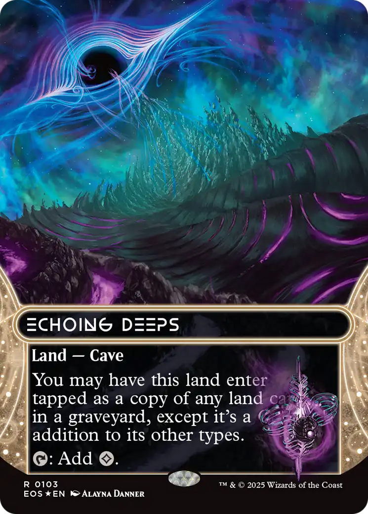 Echoing Deeps (0103) (Borderless) (Galaxy Foil) [Edge of Eternities: Stellar Sights] | Good Games North