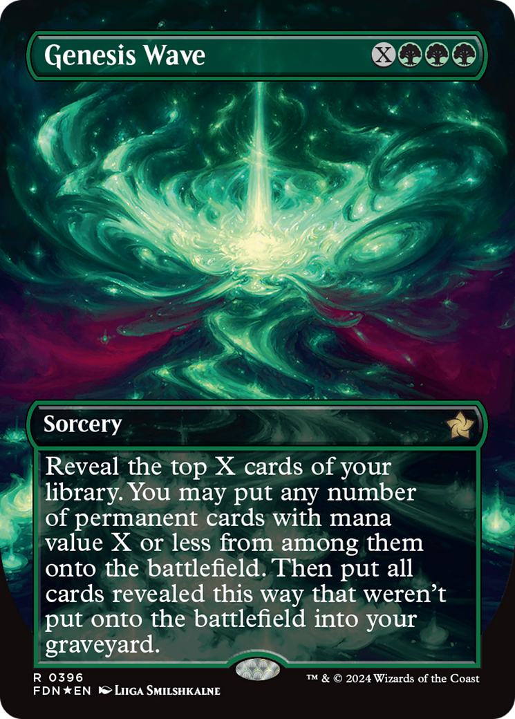 Genesis Wave (Borderless) (Mana Foil) [Foundations] | Good Games North