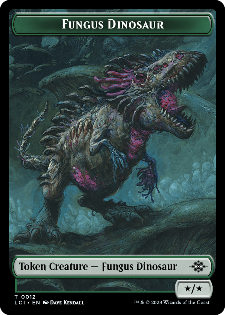 Fungus Dinosaur // Vampire Demon Double-Sided Token [The Lost Caverns of Ixalan Tokens] | Good Games North