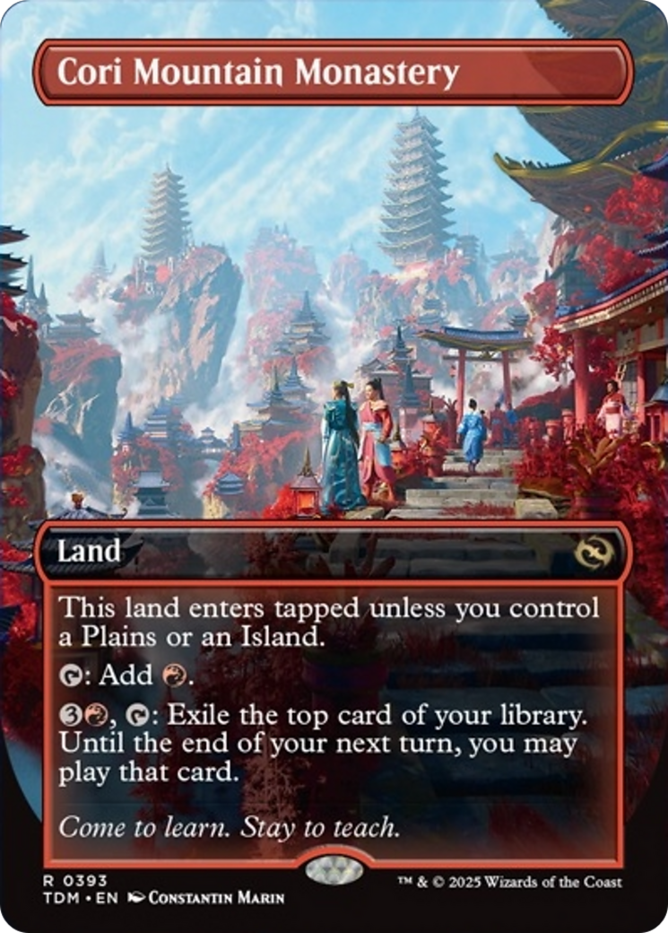 Cori Mountain Monastery (Borderless) [Tarkir: Dragonstorm] | Good Games North