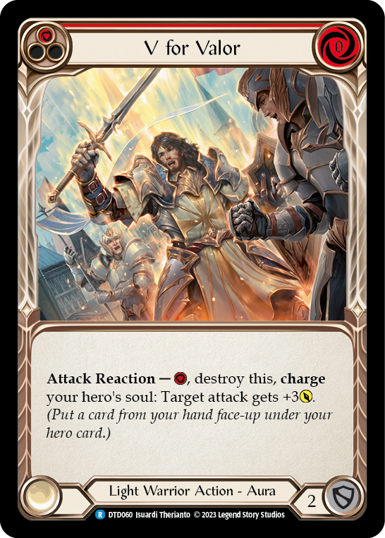 V for Valor (Red) [DTD060] (Dusk Till Dawn)  Rainbow Foil | Good Games North