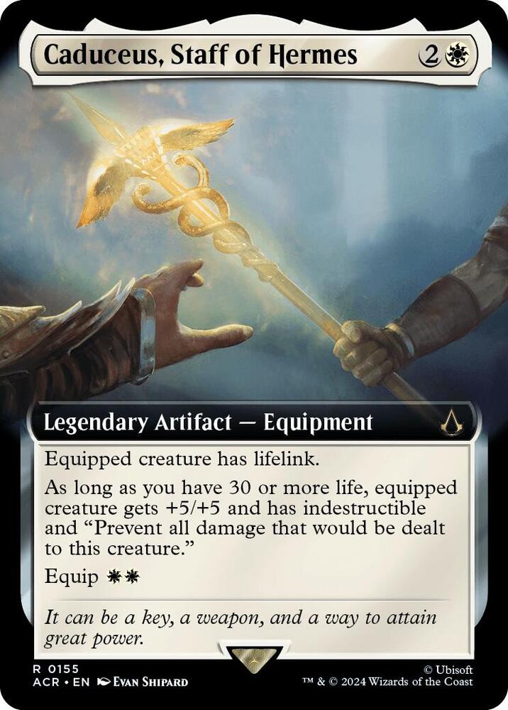 Caduceus Staff of Hermes Extended Art (Universes Beyond: Assassin's Creed)  - Foil | Good Games North
