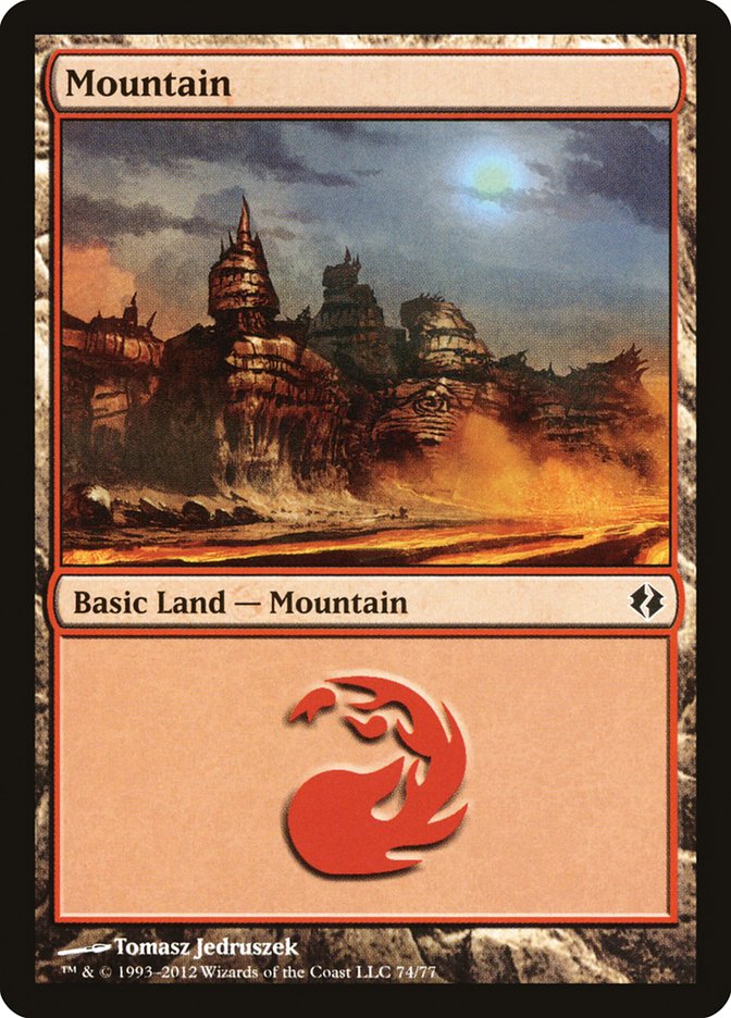 Mountain (74) [Duel Decks: Venser vs. Koth] | Good Games North