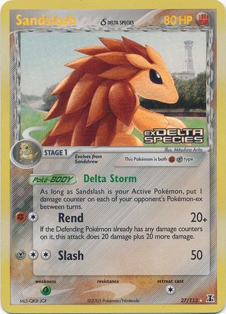 Sandslash (27/113) (Delta Species) (Stamped) [EX: Delta Species] | Good Games North