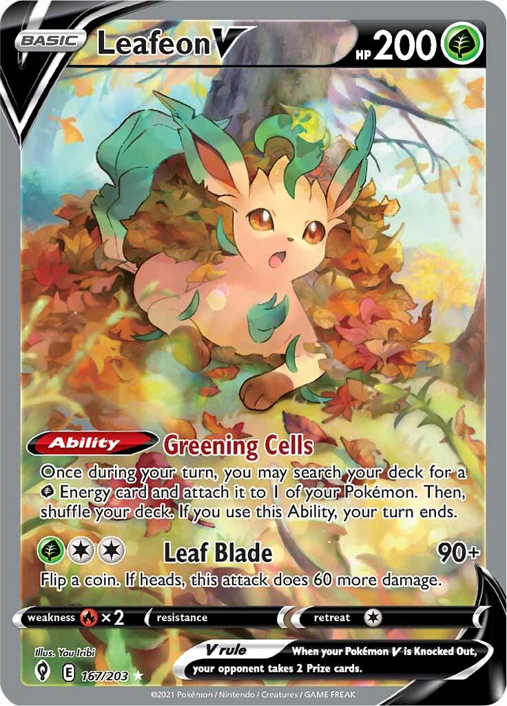 Leafeon V (167/203) [Sword & Shield: Evolving Skies] | Good Games North