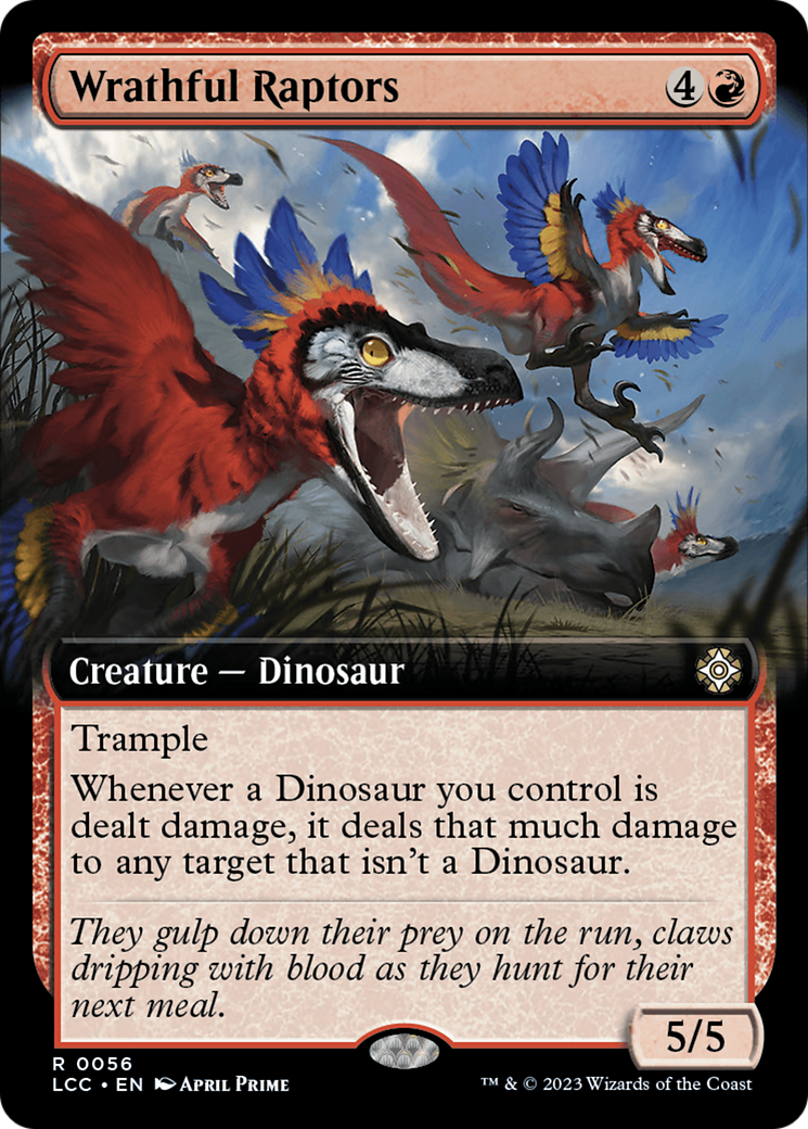 Wrathful Raptors (Extended Art) [The Lost Caverns of Ixalan Commander] | Good Games North