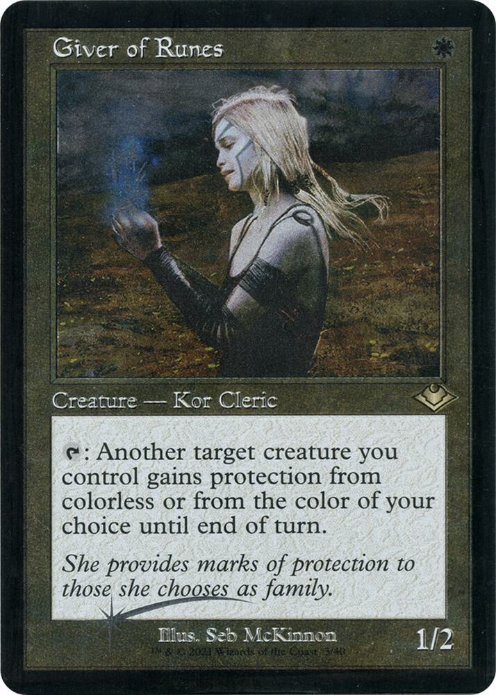 Giver of Runes Retro Frame Foil Etched (Modern Horizons)  - undefined | Good Games North