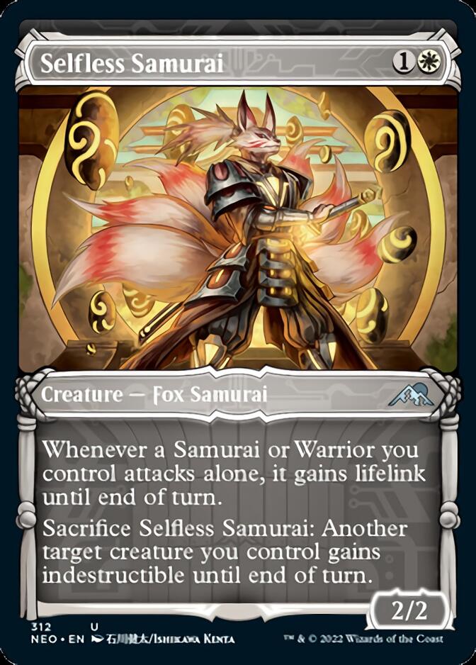 Selfless Samurai (Showcase Samurai) [Kamigawa: Neon Dynasty] | Good Games North