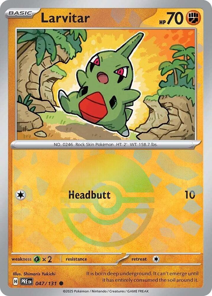 Larvitar (047/131) (Poke Ball Pattern) [Scarlet & Violet: Prismatic Evolutions] | Good Games North