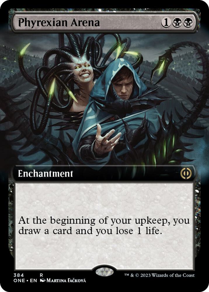 Phyrexian Arena Extended Art (Phyrexia: All Will Be One)  - Foil | Good Games North