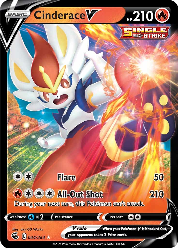 Cinderace V (044/264) [Sword & Shield: Fusion Strike] | Good Games North