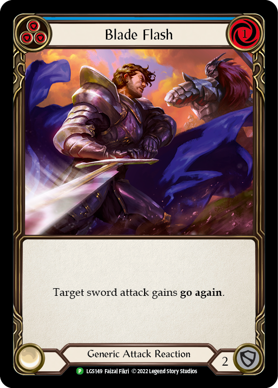 Blade Flash (Blue) [LGS149] (Promo)  Rainbow Foil | Good Games North