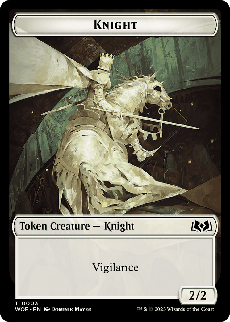 Knight // Food (0010) Double-Sided Token [Wilds of Eldraine Tokens] | Good Games North