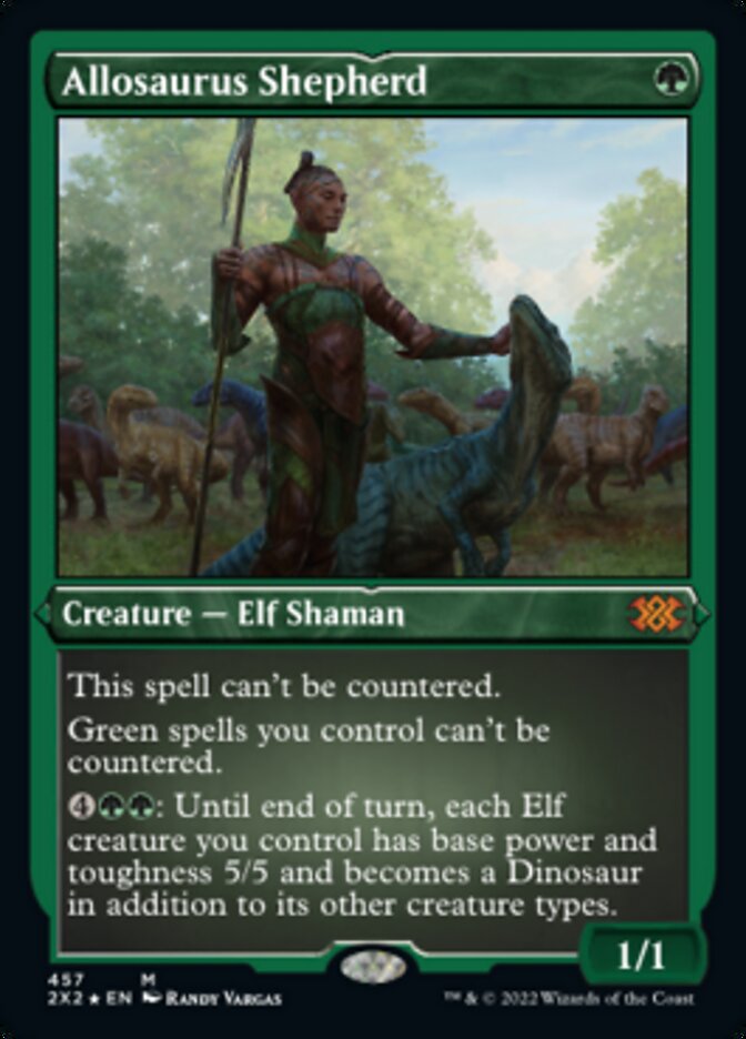 Allosaurus Shepherd (Foil Etched) [Double Masters 2022] | Good Games North