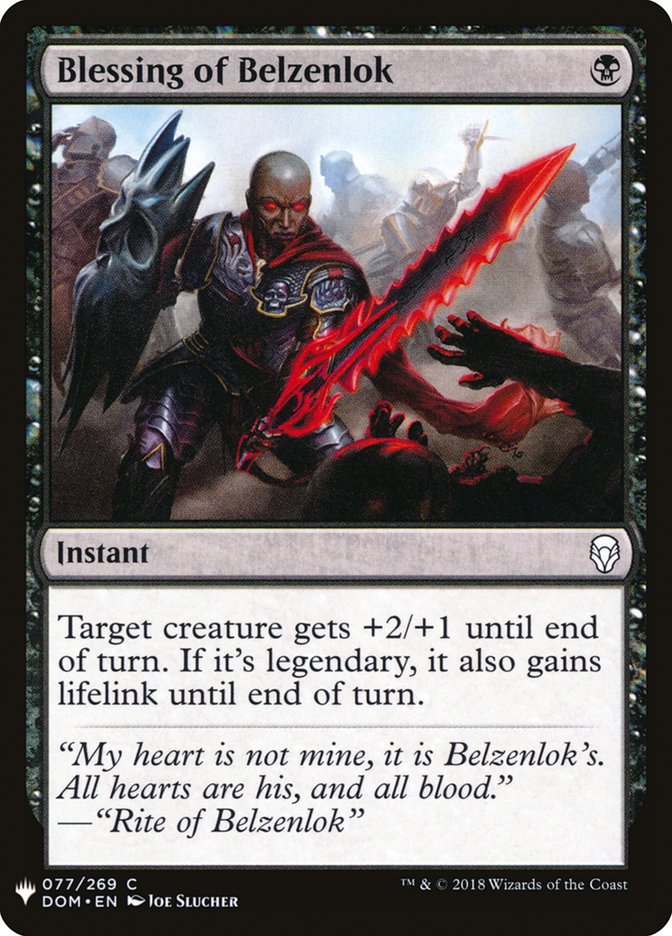 Blessing of Belzenlok [Mystery Booster] | Good Games North