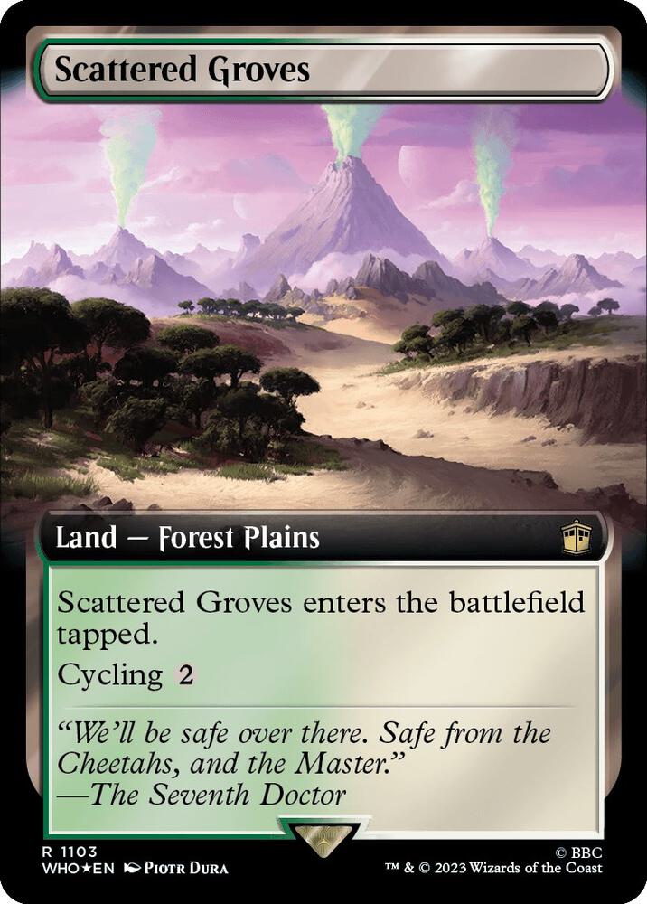 Scattered Groves 1103/331 (Universes Beyond: Doctor Who)  - Extended Art Surge Foil | Good Games North