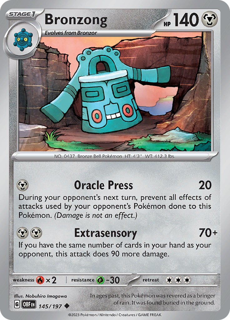 Bronzong (145/197) [Scarlet & Violet: Obsidian Flames] | Good Games North