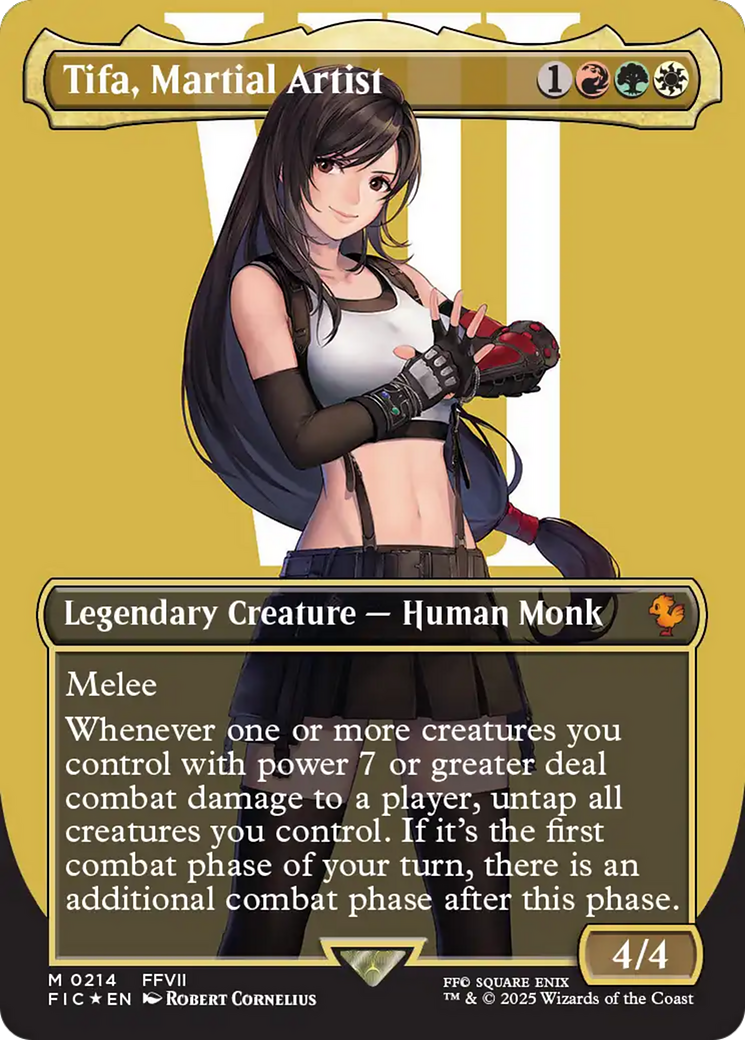 Tifa, Martial Artist (Borderless) (Surge Foil) [FINAL FANTASY Commander] | Good Games North