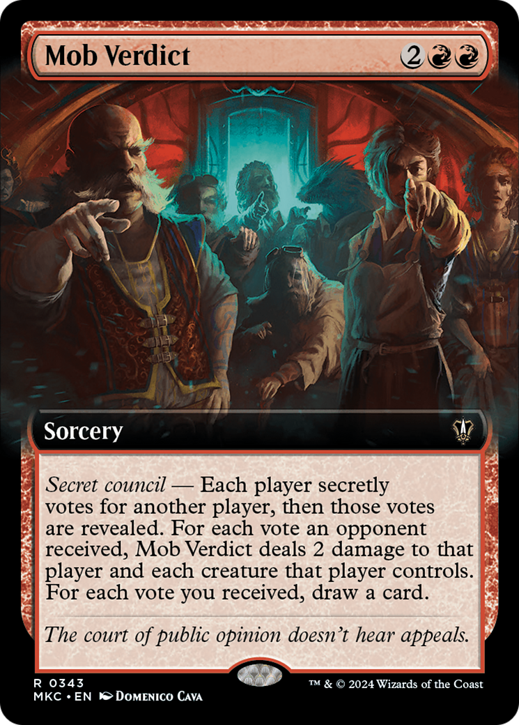 Mob Verdict (Extended Art) [Murders at Karlov Manor Commander] | Good Games North
