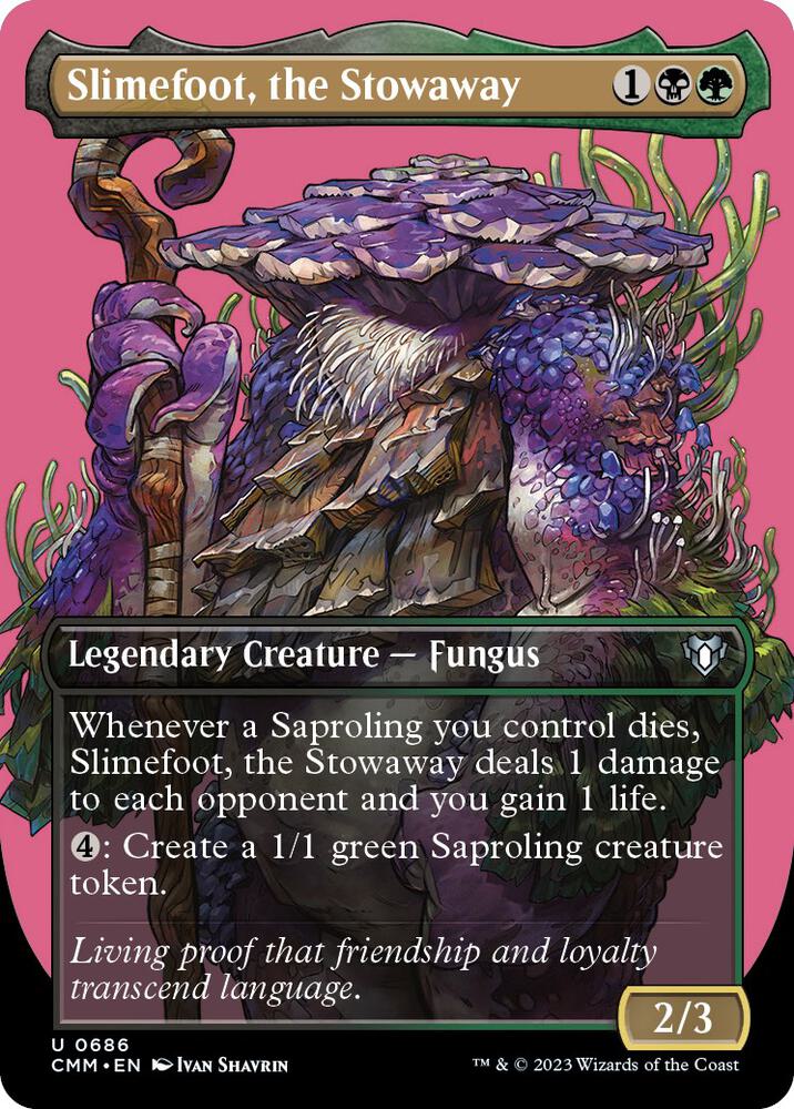 Slimefoot, the Stowaway 686/451 (Commander Masters)  - Borderless | Good Games North