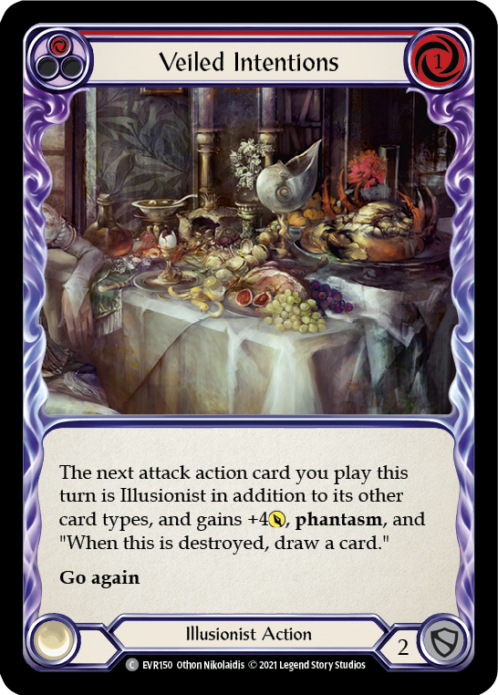 Veiled Intentions (Red) [EVR150] (Everfest)  1st Edition Normal | Good Games North