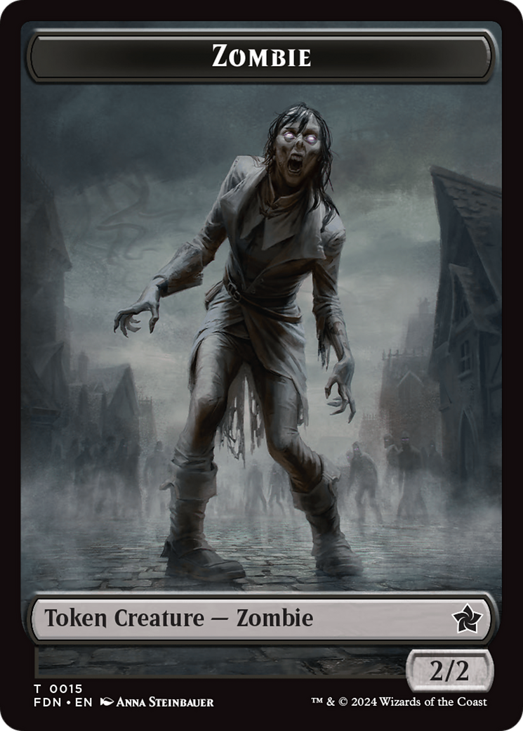 Rat (0014) // Zombie Double-Sided Token [Foundations Tokens] | Good Games North