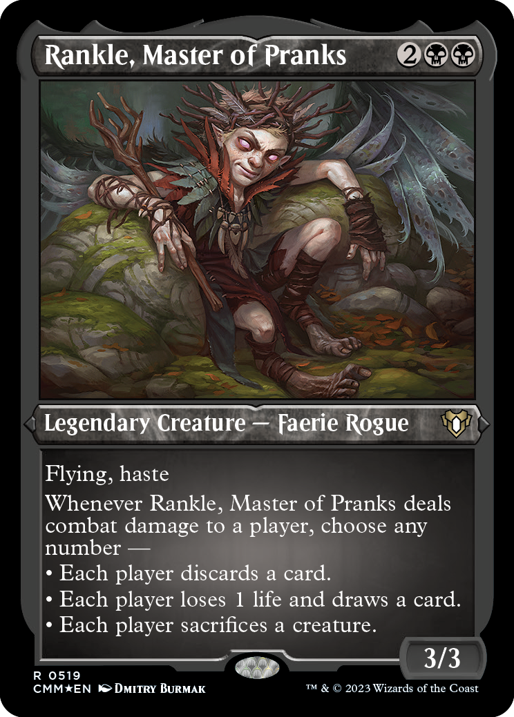 Rankle, Master of Pranks (Foil Etched) [Commander Masters] | Good Games North