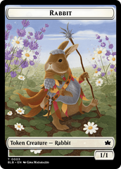 Agate Instigator // Rabbit Double-Sided Token [Bloomburrow Commander Tokens] | Good Games North