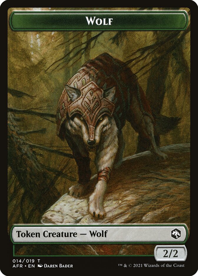 Wolf // Icingdeath, Frost Tongue Double-Sided Token [Dungeons & Dragons: Adventures in the Forgotten Realms Tokens] | Good Games North