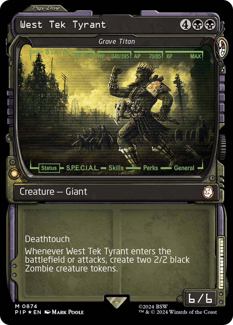 West Tek Tyrant - Grave Titan (Showcase) (Surge Foil) [Fallout] | Good Games North