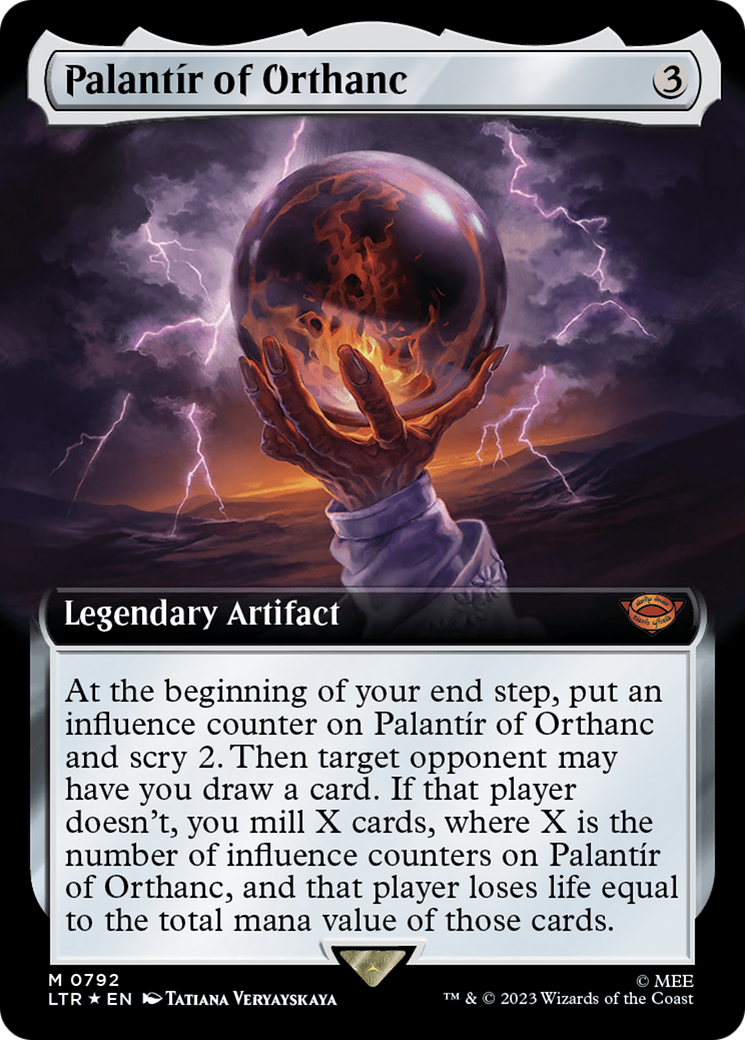 Palantir of Orthanc (Extended Art) (Surge Foil) [The Lord of the Rings: Tales of Middle-Earth] | Good Games North