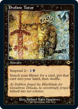 Profane Tutor Retro Frame Foil Etched 401 (Modern Horizons 2)  - Foil | Good Games North