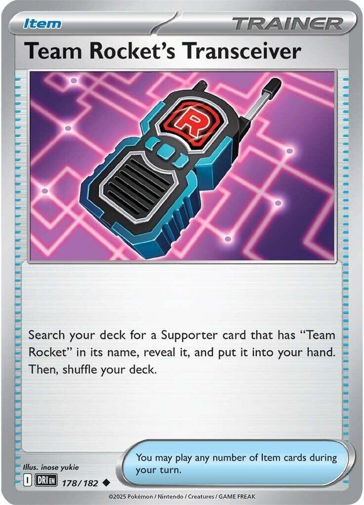 Team Rocket's Transceiver 178/182 (SV10: Destined Rivals)  | Good Games North