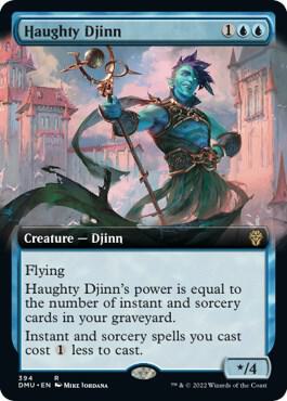 Haughty Djinn Extended Art (Dominaria United)  - Foil | Good Games North