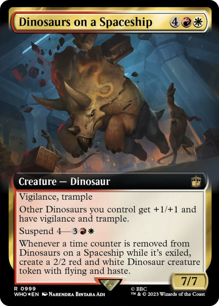 Dinosaurs on a Spaceship (Extended Art) (Surge Foil) [Doctor Who] | Good Games North
