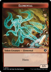 Elemental (0024) // Phyrexian Germ Double-Sided Token [Commander Masters Tokens] | Good Games North