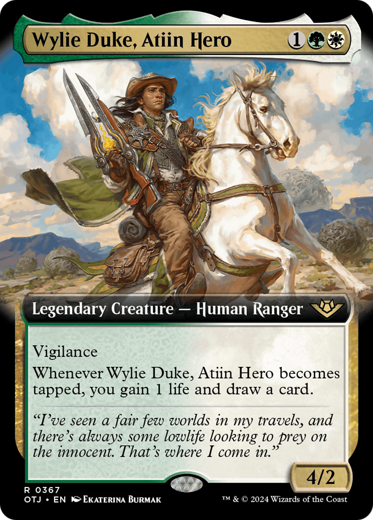 Wylie Duke, Atiin Hero (Extended Art) [Outlaws of Thunder Junction] | Good Games North
